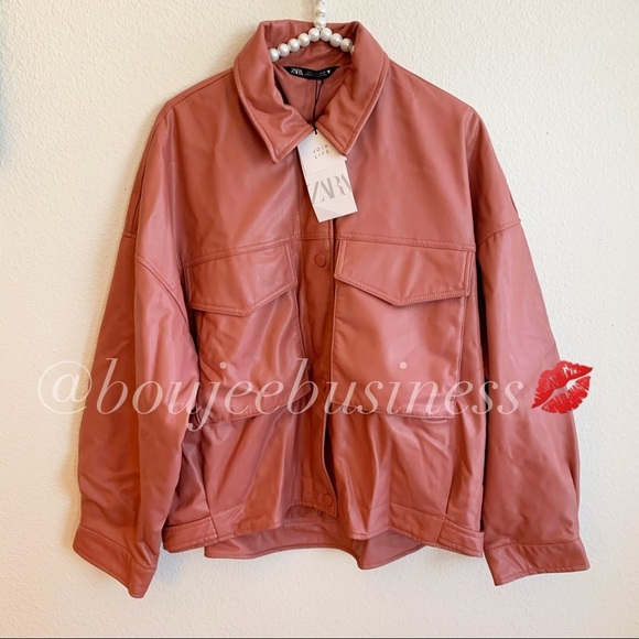 ZARA BNWT Faux Soft Leather Jacket - Picture 10 of 11